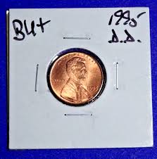 1995-P "DD" (DOUBLED DIE) LIBERTY OBVERSE GEM BU RED LINCOLN ...