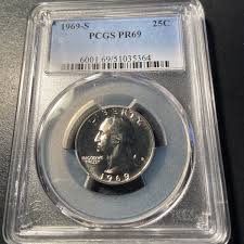 1969 S Washington Quarter Dollar PCGS PR69 Proof 69. Super ...