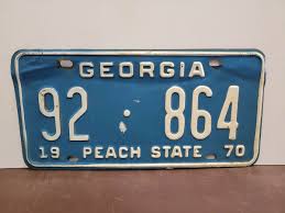 1970 Georgia License Plate Tag Original | eBay