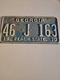 1970 Georgia License Plate | eBay