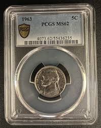 1963 Jefferson Nickel PCGS MS62 - Gold Label! | eBay