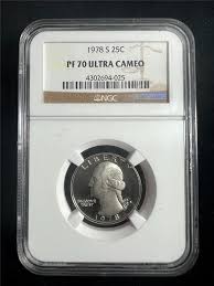 1978 S WASHINGTON QUARTER 25C PF70 ULTRA CAMEO NGC UCAM PR70 ...