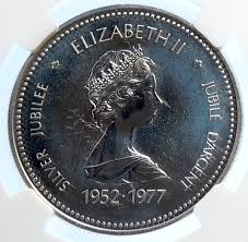 1977 CANADA ELIZABETH II Senate Throne Specimen Silver ...
