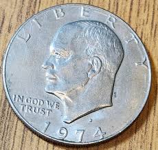 Rare & Vintage 1974D Eisenhower Dollar Error Coin – Filled ...