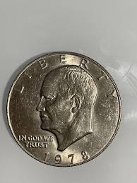 1978 President Eisenhower One Dollar Coin. NO Mint Mark ...