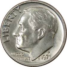 1971 D Roosevelt Dime BU Uncirculated Mint State 10c US Coin ...