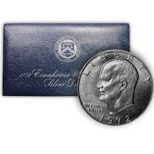 1972 Eisenhower 40% Silver Dollar San Francisco ...