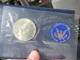 1972-S Eisenhower Silver Dollar 40% Uncirculated OGP Blue ...