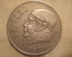 Vintage 1971 Coin, Mexico, Un Peso, Eagle & Cactus, Portrait ...