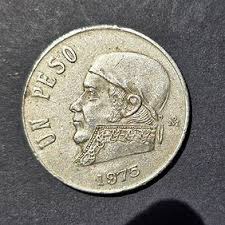1958 Mexico 1 Peso Silver Coin. Portrait Jose Morelos Y Pavon.