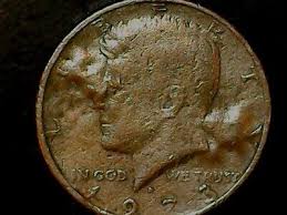 1973 half dollar d kennedy error lamination obverse and ...