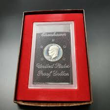 1973 S $1 Eisenhower Brown Ike 40% Proof Silver Dollar Coin OGP GEM DC – Robinson's Coin Town