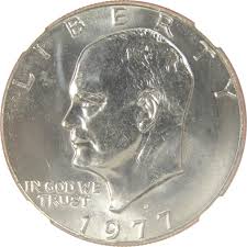 1977 D Eisenhower Dollar MS 66 NGC Clad IKE Uncirculated Big ...