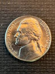 1961 Jefferson Nickel No Mint Mark Double Die Obverse ...