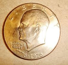 1776-1976 Eisenhower Liberty Bell Moon Silver One Dollar US ...