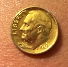 1981 Gold Plated Roosevelt Dime Collectible 10 Cent US ...