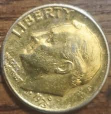 1973 Gold Tinted Dime series D Nickel & Dime | Mercari