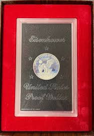 1972 S Proof Eisenhower Original Brown Box Ike Dollar 40% Silver US Coin - Etsy