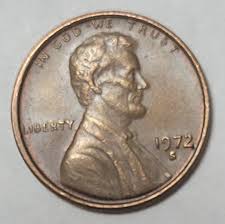 1972 S Lincoln Memorial Cent Error Penny (S Over S) Double ...