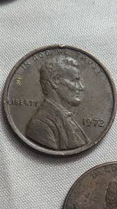 1972 Lincoln Penny No Mint Mark With Errors. Liberty ...
