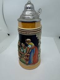 Vintage Trinke Klar Zahle 23cm H German #3 Beer Stein ...
