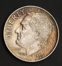 1964 Roosevelt Dime UNC/AU Toning Rainbow | eBay