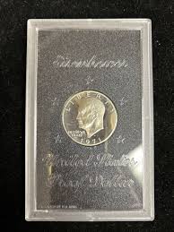 1971 Encased Eisenhower Proof Dollar in U.S. Mint Packaging ...
