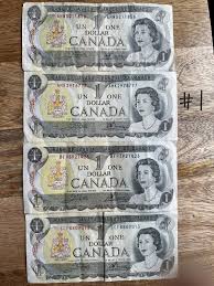 Genuine Canadian 1 One Dollar Bills 1973 Set of 4 - Etsy