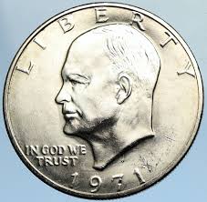 1971S USA US NASA Apollo 11 MOON President EISENHOWER Silver Dollar Coin i102118 | eBay