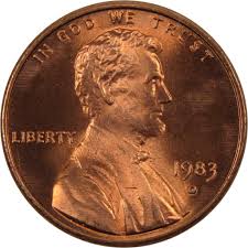 1983 D Lincoln Memorial Cent BU Uncirculated Penny 1c Coin