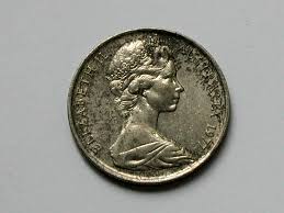 Australia 1977 10 CENTS Elizabeth II Coin with Lyrebird ...