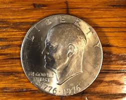 1776-1976 Coin, Eisenhower With Liberty Bell and Moon Rare Silver Dollar US Coin, No Mint Mark - Etsy