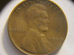 1940 P Lincoln Wheat Penny with small lamination errors - For Sale, Buy Now Online - Item #269161