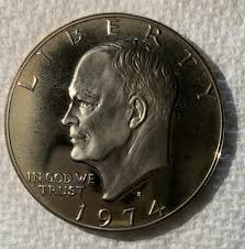 1974 S Eisenhower Dollar Ike Coin $1 Type 2 DCAM Silver ...