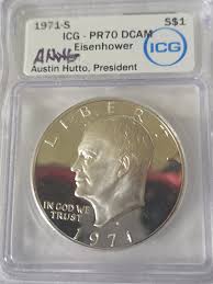 1971 S Eisenhower Proof Silver Dollar in ICG PR70 DCAM ...