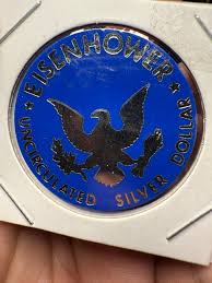 Eisenhower "Uncirculated Silver Dollar" Blue | Mercari