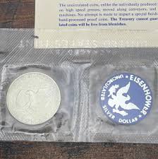 1972 Eisenhower Uncirculated Silver Dollar~ OGP with COA – USRC
