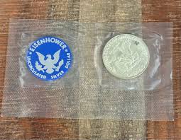 1973-S Eisenhower Uncirculated Silver Dollar no Envelope ...