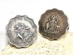 Bahamas Commonwealth Coin Cufflinks Custom Personal Cuff ...
