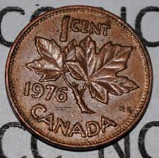 Canada 1976 1 Cent Copper Coin One Canadian Penny - Etsy