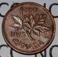 Canada 1975 1 Cent Copper Coin One Canadian Penny - Etsy