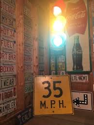 Vintage 35 M.P.H. Wooden Sign Road Street Transportation ...