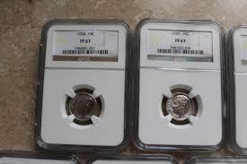 Roosevelt Dime Set NGC Graded PF67 1954-1964 - Etsy UK