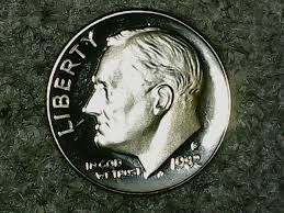 1982 S Roosevelt Dime Gem Clad PROOF US Mint Coin Beautiful ...