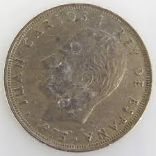 Carlos I 25 Pesetas - Copper-Nickel - VF - 1975 - 80 - Spain ...