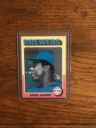 Hank Aaron 1975 Topps Baseball Card (original Issue) (as ...