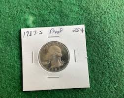 1987-S Proof - Quarter Dollar Coin - No 17810 - in a Protective 2x2 - Etsy