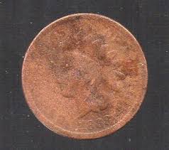 Vintage 1868 US Indian Head Cent Coin - Etsy