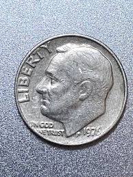 1976 Roosevelt Dime-Err "In"-"We" on the rim-on the reverse ...