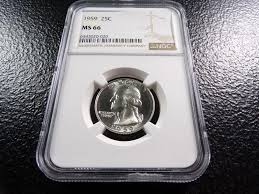 Sold at Auction: 1959 Washington Silver Quarter - NGC MS66